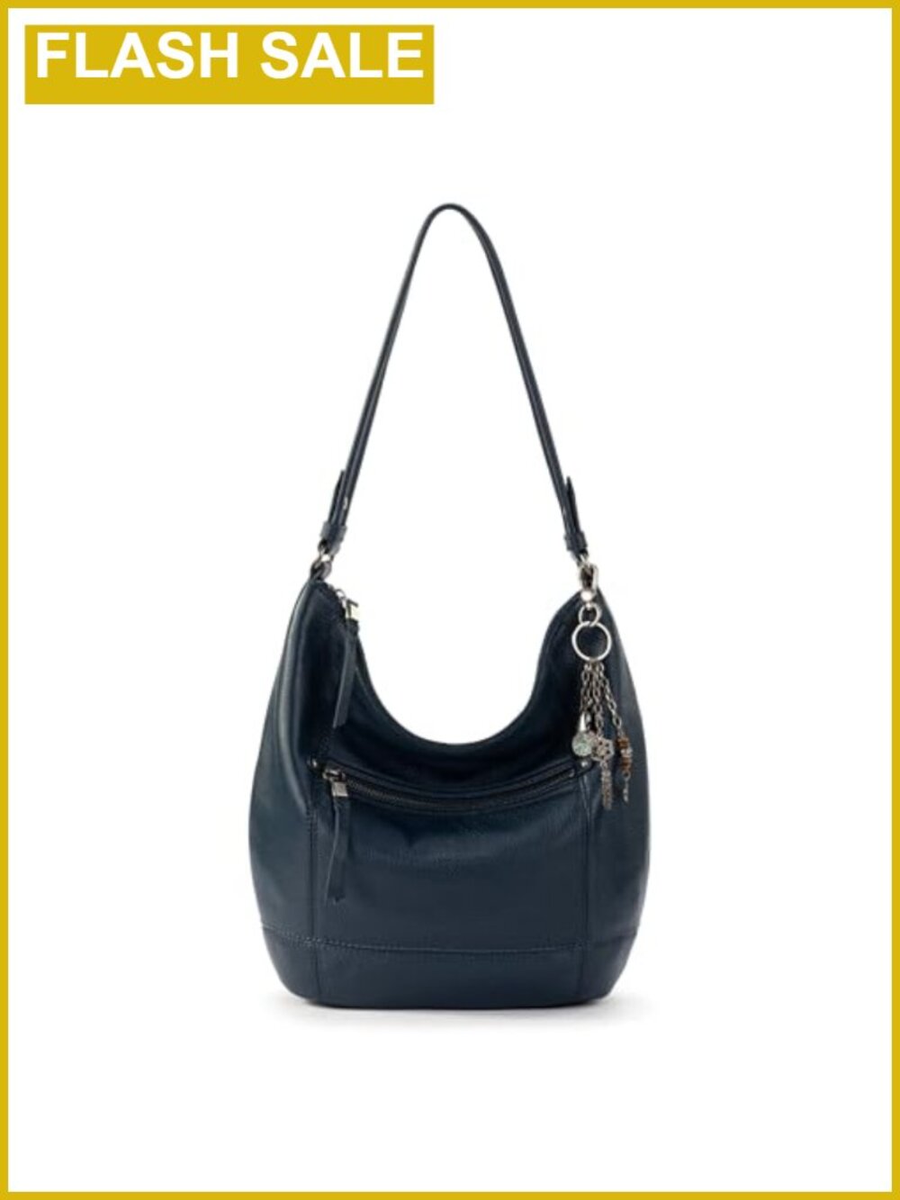 Large Slouchy Leather Hobo Bag Shoulder Purse with Zip Pocket